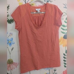 LOFT Peach Short Sleeve Top